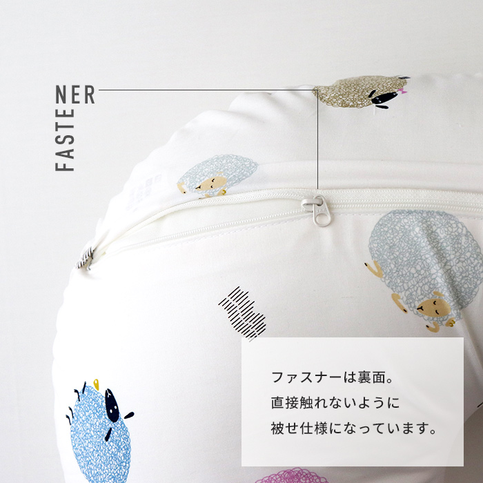 授乳クッション 日本製 洗える 本体+カバー カバー綿100% ブロード 約42×57cm 厚み約15cm 出産準備 出産祝い 送料無料 関連画像5
