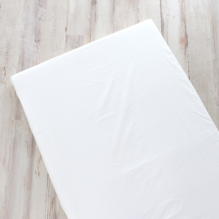 ベビー固綿敷布団と敷フィットシーツ 2点 セット  ホワイト ブロード レギュラーサイズ 70&times;120&times;5cm fm