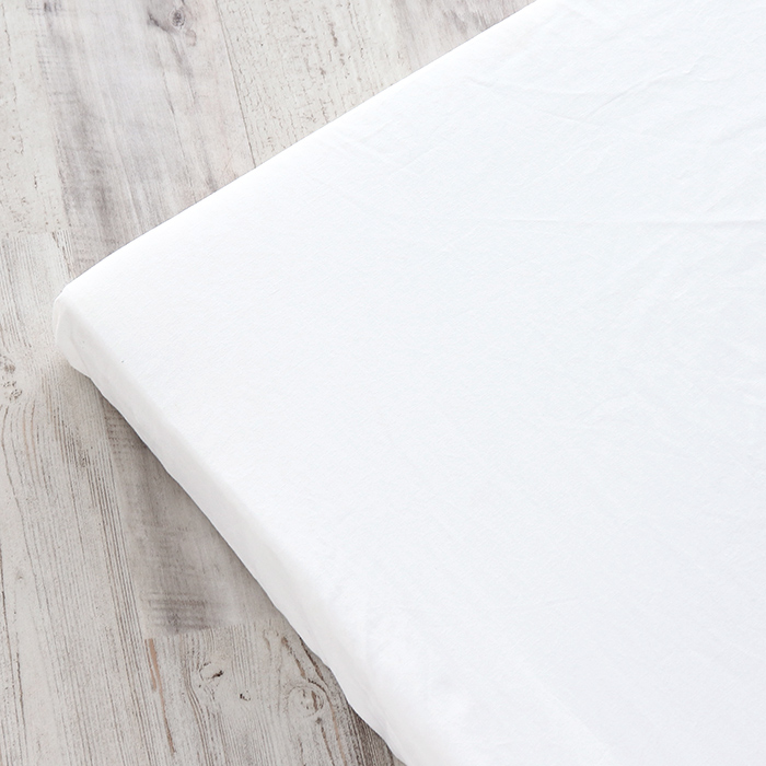 ベビー固綿敷布団と敷フィットシーツ 2点 セット  ホワイト ブロード レギュラーサイズ 70&times;120&times;5cm fm