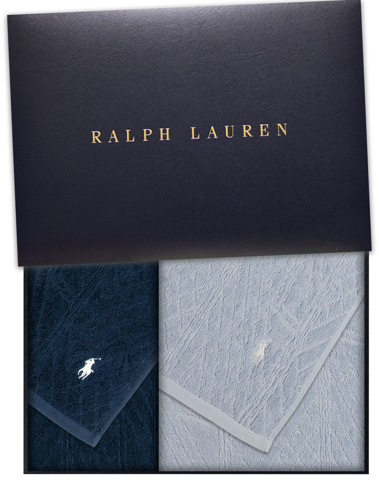 Ralph Lauren バスタオルセット 水色 グレー色 出産内祝いに最適！出産内祝いに最適！ラルフローレン 【RALPH