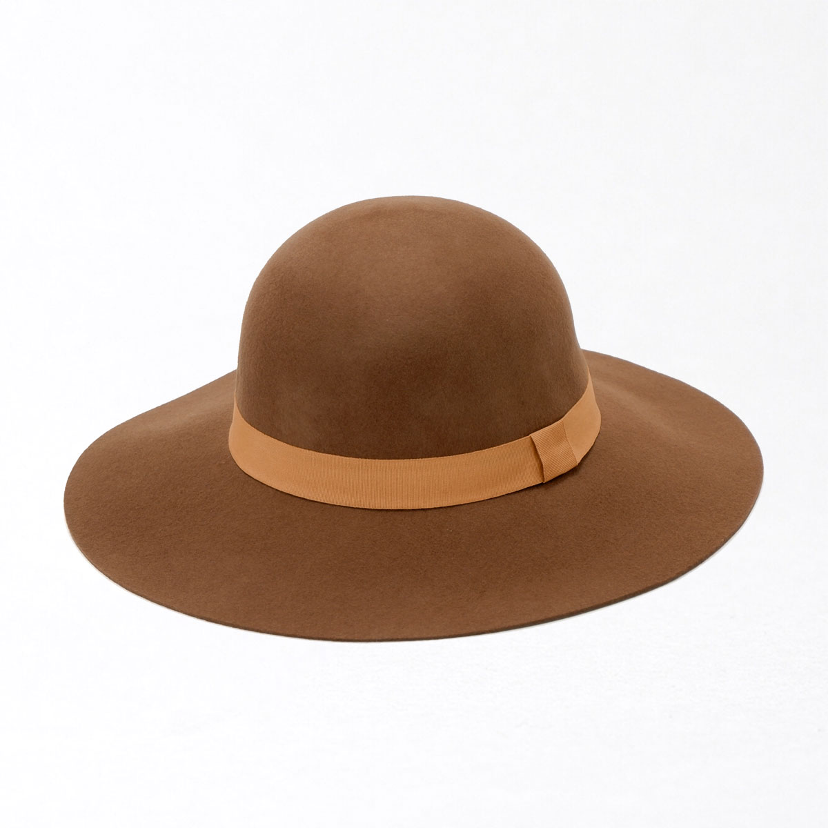 H88 used レトロ リボン ウール 丸 つば広 丸っこく ハット hat 帽子
