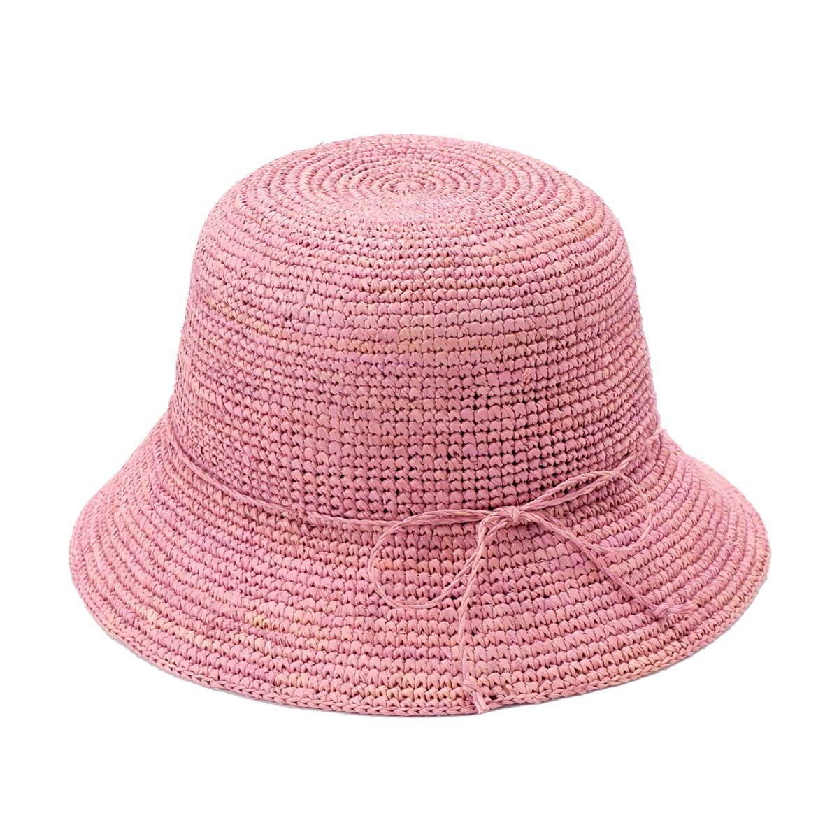 ラフィア手編みクロッシェ 帽子 レディース ハット バケット バケハ 麦わら帽子 春 夏 紫外線対策 折りたたみ 通気性