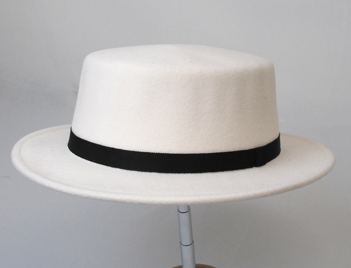 ポリフェルトカンカン帽 帽子 レディース リボン シンプル サイズ調整 おしゃれ かわいい｜hat-kstyle｜02
