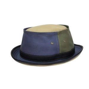 紳士帽子 RETTER ポークパイ ミックスカラー サイズ調節付き 日本製 M L  58cm 60...