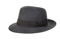 中折れハット メンズ フェルトハット 紳士 帽子 クラッシャブル ウール S M L イタリア製 黒...
