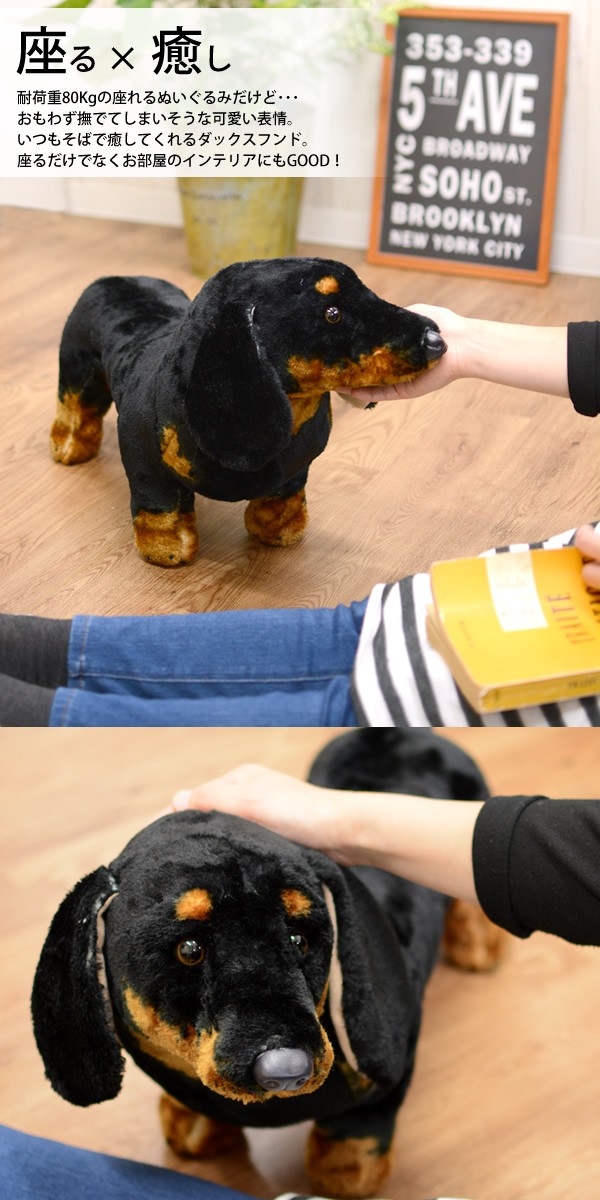 ラッピング不可 送料無料 ダックスフント ドッグ 座れる 乗れる