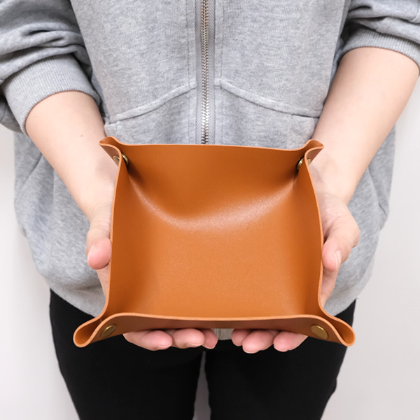 ZA184 レザー風トレイ 20cm×20cm TE メール便送料無料 : hat-shop