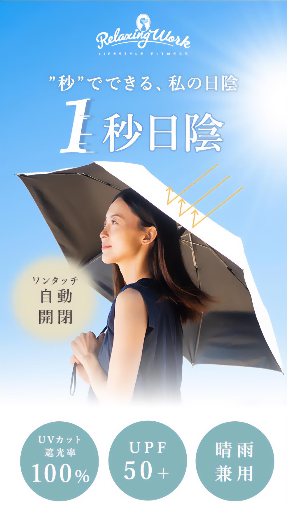 公式】日傘 折りたたみ傘 折りたたみ日傘 折りたたみ 完全遮光
