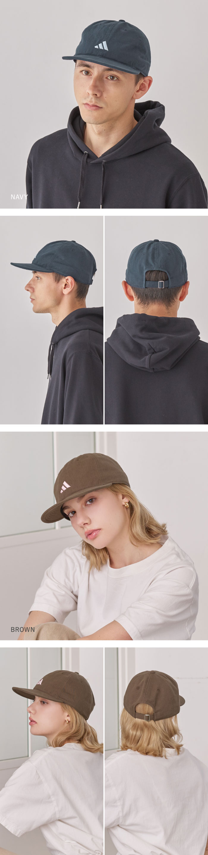 adidas（アディダス） 帽子 メンズ レディース 洗える フラット