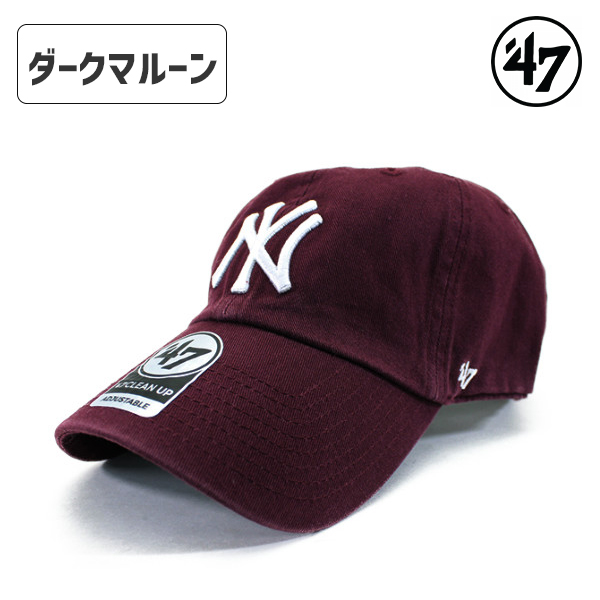 47 フォーティセブン ヤンキース ローキャップ NY ロゴ NEW YORK YANKEES クリーンナップ CLEAN UP CAP 帽子 メジャーリーグ メンズ レディース ユニセックス｜hatshop-tezukayama｜03