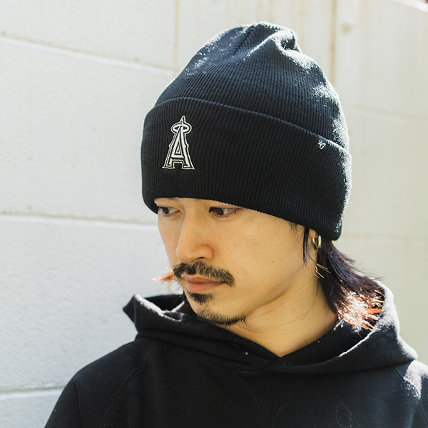 47 ニット帽 カフニット ロサンゼルスエンゼルス Raised Cuff