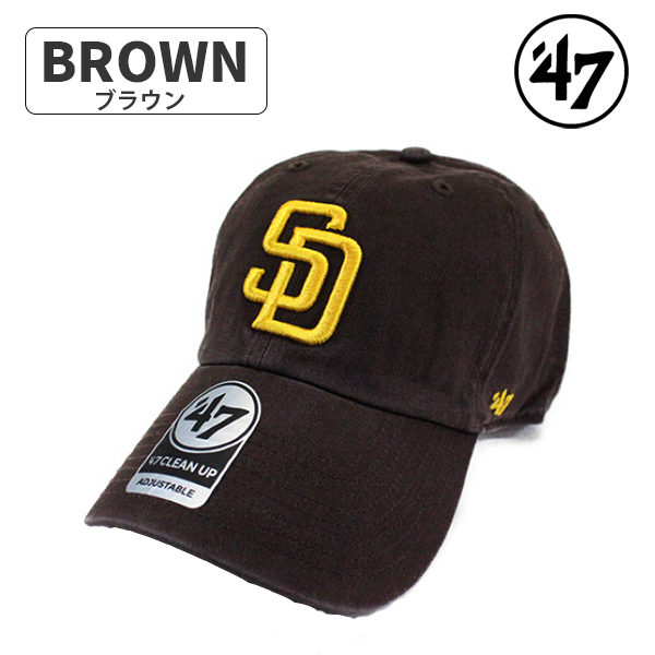 47 フォーティセブン サンディエゴ・パドレス ローキャップ クリーンナップ CLEAN UP CAP 帽子 メジャーリーグ メンズ レディース ユニセックス｜hatshop-tezukayama｜02