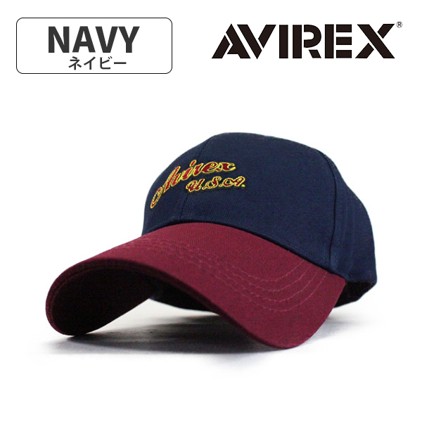 AVIREX メンズ レディース 帽子 バイカラーツイルローキャップ アウトドア ウォーキング 人気...