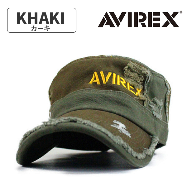 AVIREX キャップ メンズ レディース AXダメージワークキャップ アウトドア ウォーキング 人...
