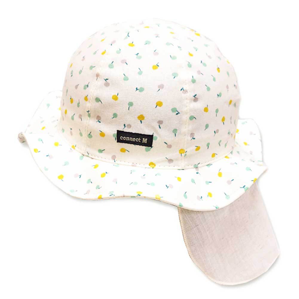 connect M 日よけカバー付き キャペリンハット UVカット 48〜52cm 日本