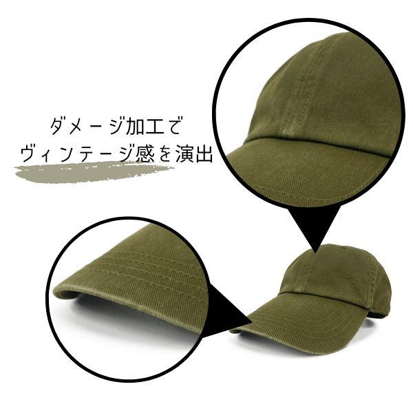 CASTANO（カスターノ） ロングバイザー コットン つば長キャップ M〜3L