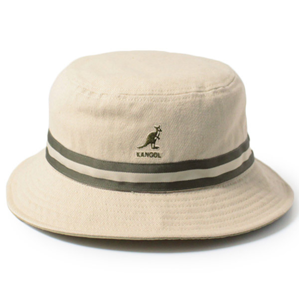 KANGOL STRIPE LAHINCH M〜XLサイズ 大きいサイズ コットン バケット