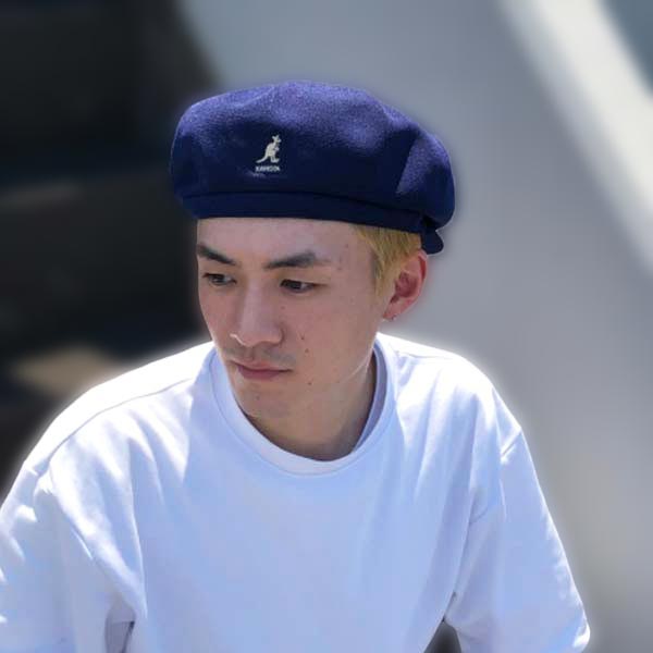 KANGOL キャスケット メッシュ グリーン系 Mサイズ 黒みがかっ