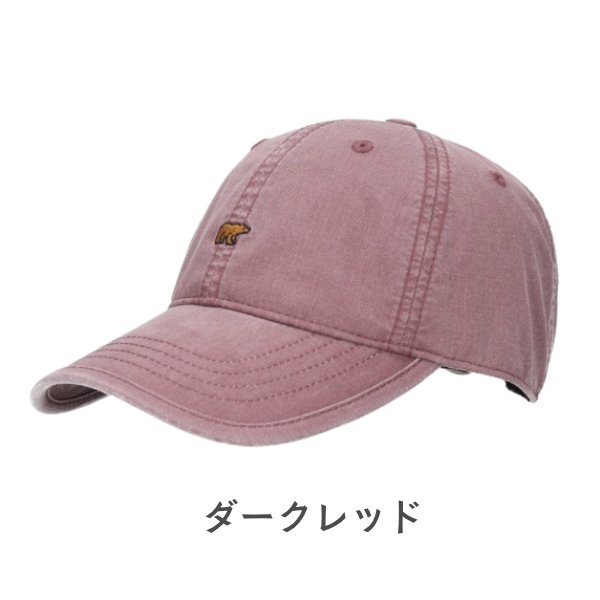 しーちゃんプロデュース完全遮光キャップ　ゴールド金具 Golden Bear コットン ロゴキャップ 綿100% ウォッシュ加工