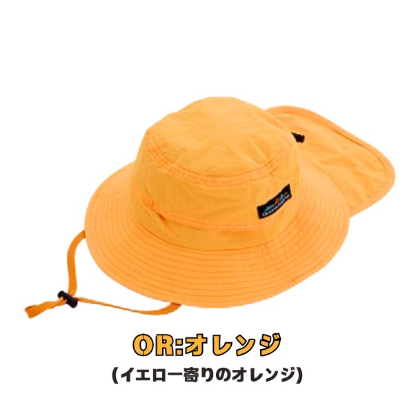 ワンピース アウトドアハット オレンジ Ocean&Ground Ocean＆Ground 日よけカバー付き アドベンチャー