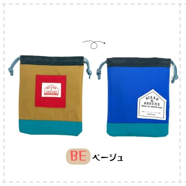 Ocean&Ground（オーシャンアンドグラウンド） 巾着 小 CRAZY Sサイズ