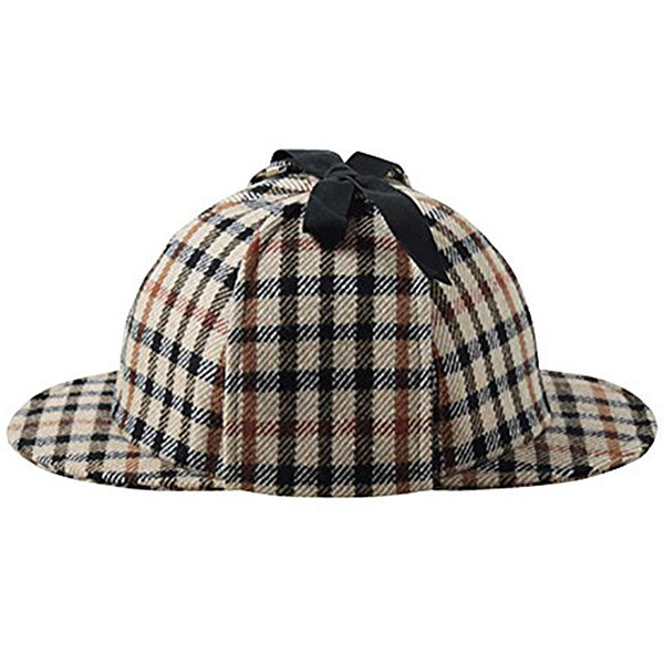 DAKS ウール ディアストーカー M〜Lサイズ 日本製 鹿撃ち帽 シャーロックホームズ帽 探偵帽 防寒帽子 耳当て 帽子 D3306