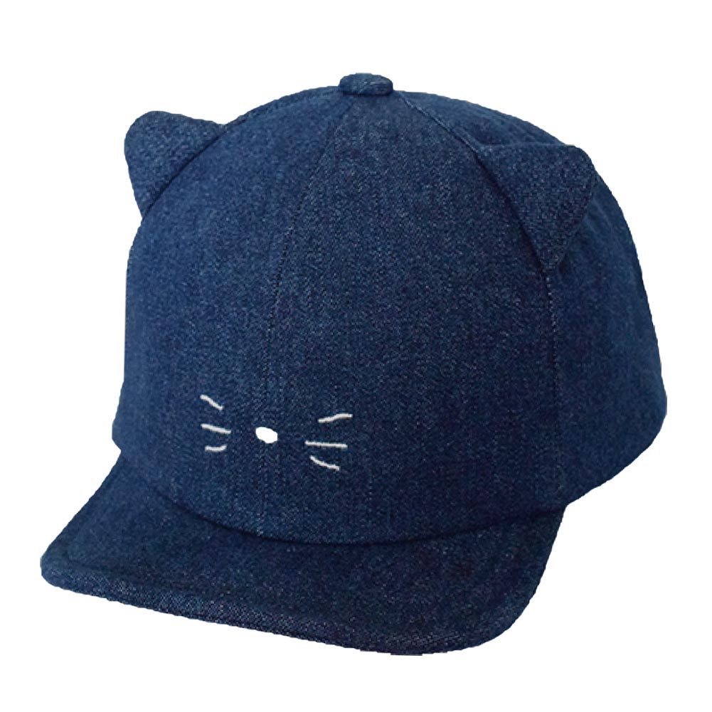 GRIN BUDDY コットン ねこ耳 キャップ 50〜54cm ねこキャップ お耳付き サイズ調整 Cat Ear Cap 帽子 ベビー キッズ  GF-9259 LF-9259