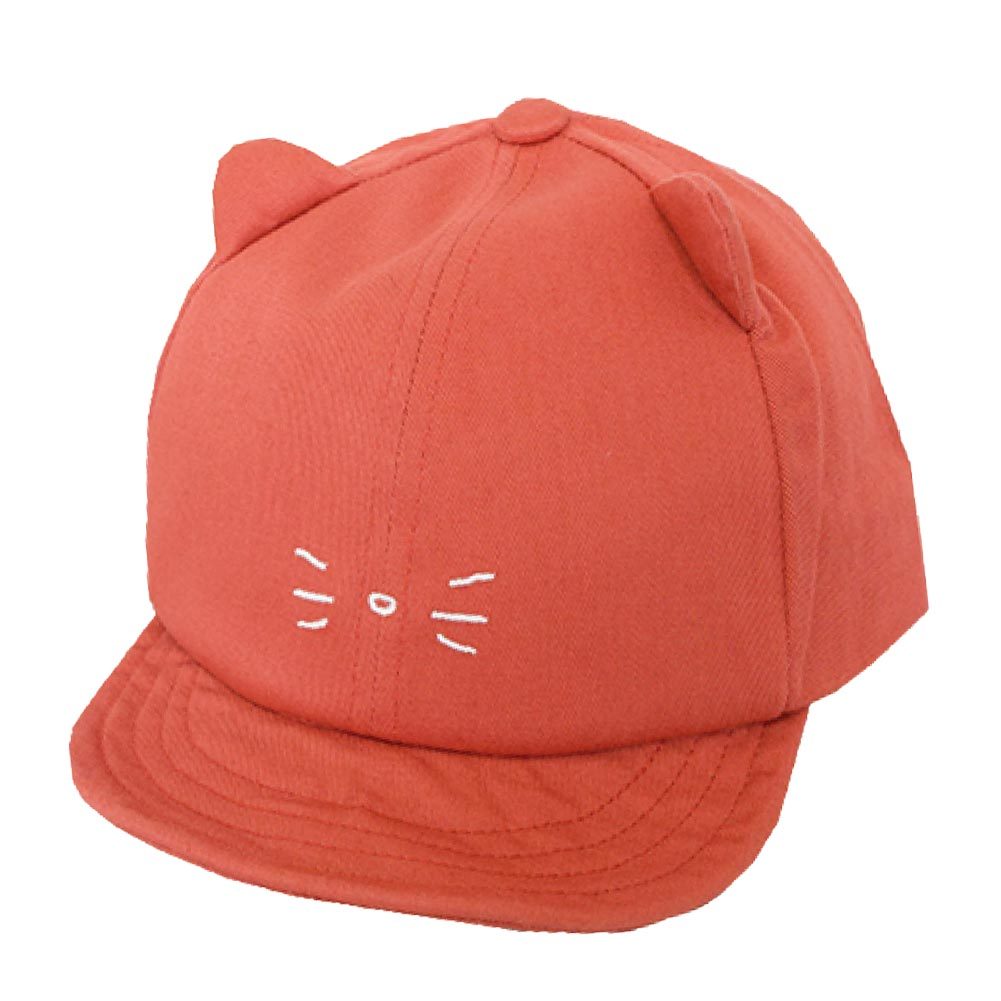 GRIN BUDDY コットン ねこ耳 キャップ 50〜54cm ねこキャップ お耳付き サイズ調整 Cat Ear Cap 帽子 ベビー キッズ  GF-9259 LF-9259