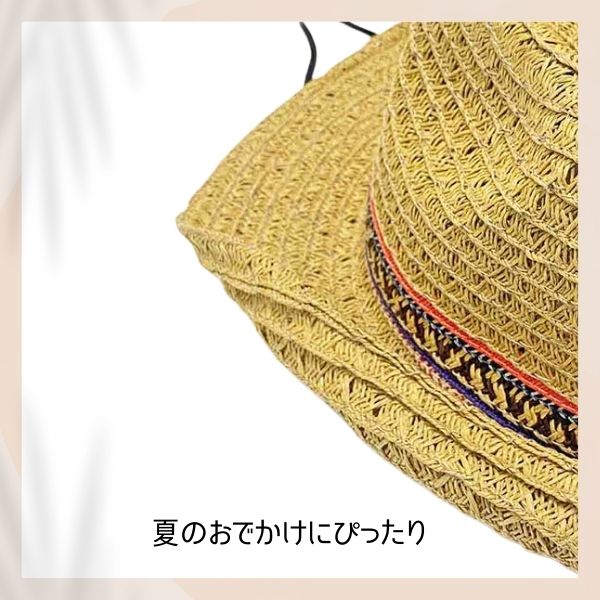 【新品・未使用】Amigos テンガロンハット刺繍付き キャディバック ホワイト LUCIANNA サファリハット レディース 花柄 紐付き 帽子 日よけ