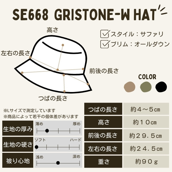STETSON（ステットソン） コットン サファリハット M〜LLサイズ 大きい