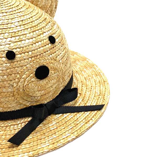 田中帽子 動物帽子 52cm 日本製 あご紐付き お耳付き ネコ イヌ クマ