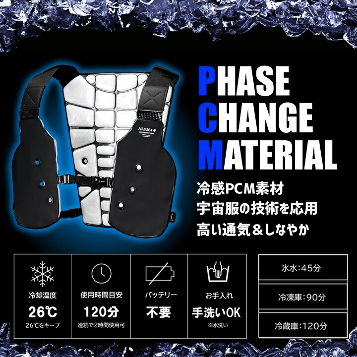 ICEMAN promax II インナーベスト用 即日発送】アイスマン2 PCMベスト 山真 インナーベスト 通気性 PCM 26