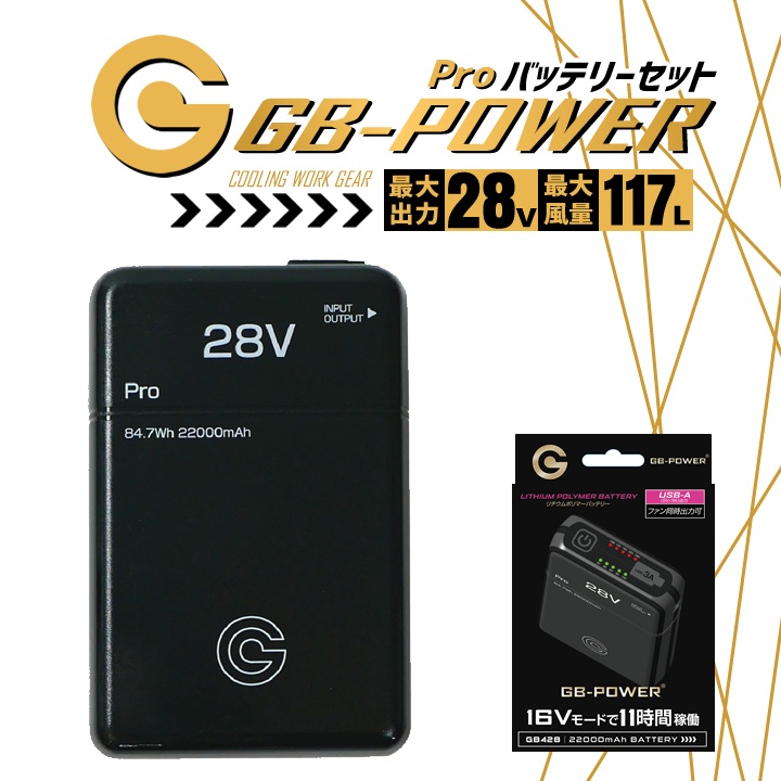 ペルチェ ファン 一体型バッテリーセット GP980 GB428 GB-POWER 15か月