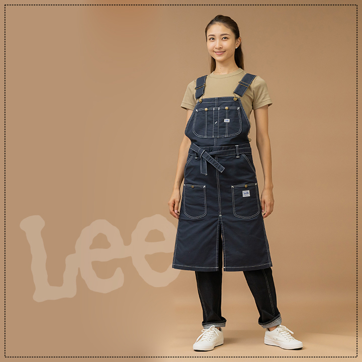 Lee（リー） Leeエプロン デニム ヒッコリー 胸当て カフェ LCK79007