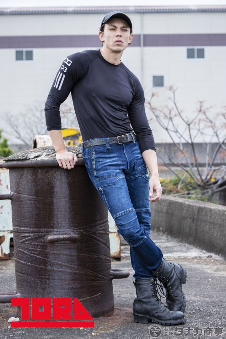 寅壱 デニム カーゴパンツ 8830-219 ズボン ストレッチ オールシーズン