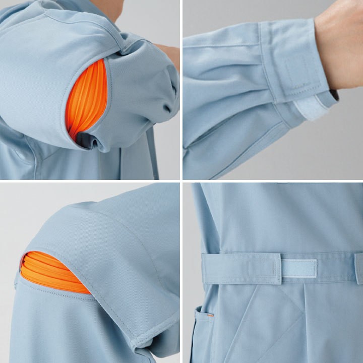 山田辰 つなぎ服 1-1290 AUTO-BI 長袖 帯電防止 抗菌 日本製生地 らく