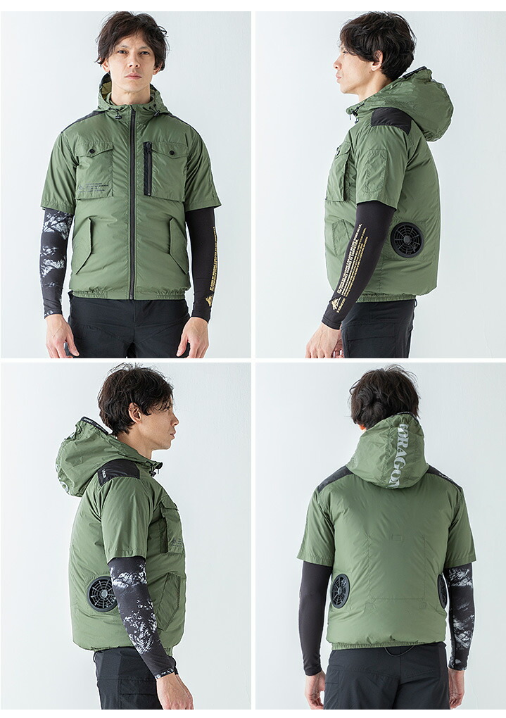 自重堂 空調服 半袖ブルゾン フード付き Z-DRAGON 74260 服のみ 熱中症
