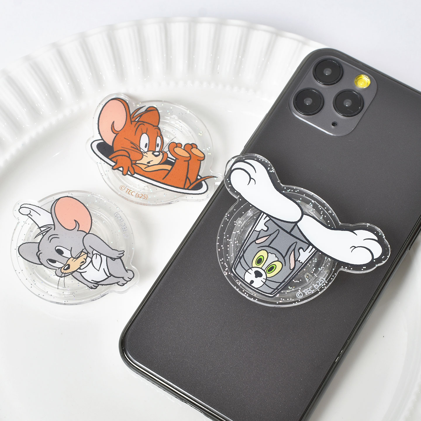 スマホグリップ トムとジェリー トムジェリ かわいい キャラクター