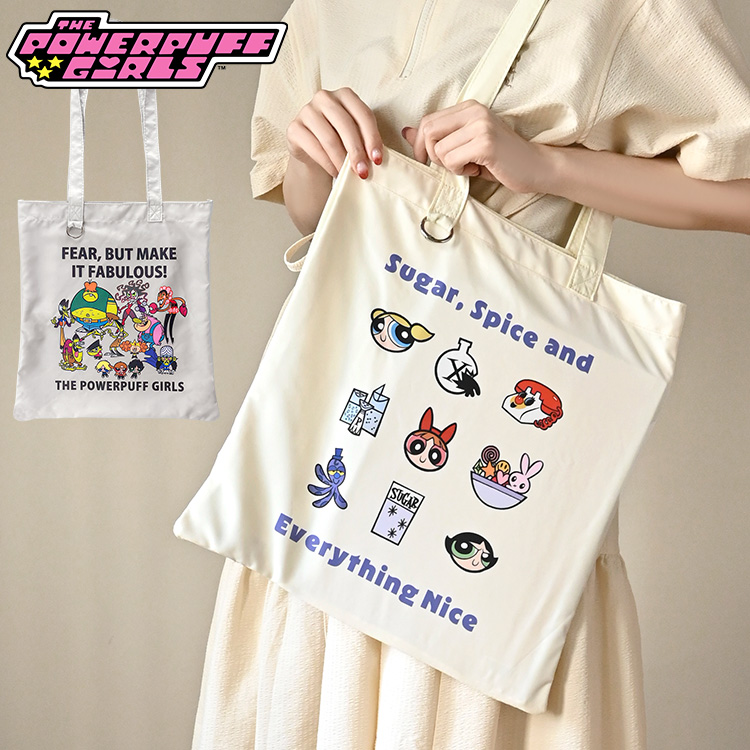 flapper トートバッグ　パワーパフガールズ　パワパフ　バターカップ flapper_bags トートバッグ パワーパフガールズ FLAPPER フラッパー