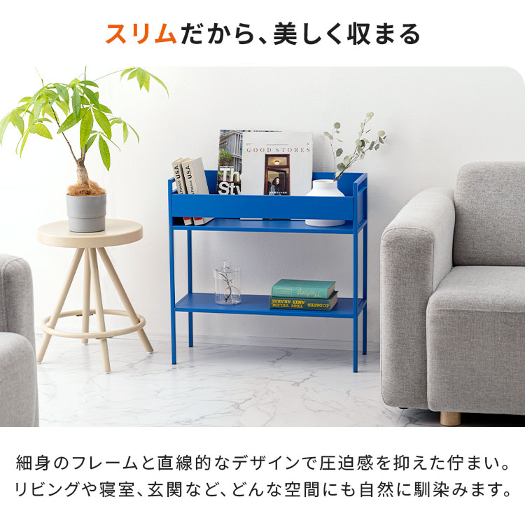 essence スチールラック PT-805 2段 スリム オープンラック