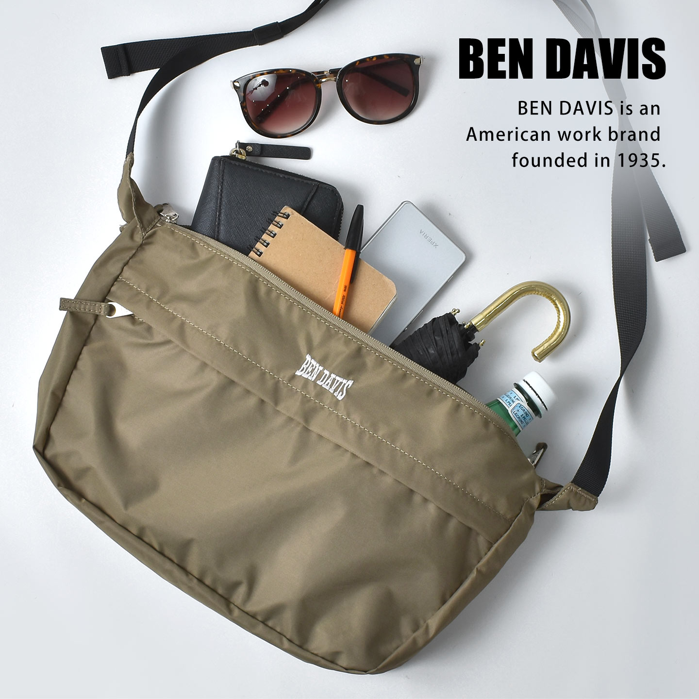 BEN DAVIS（ベンデイビス） ショルダーバッグ レディース メンズ 斜