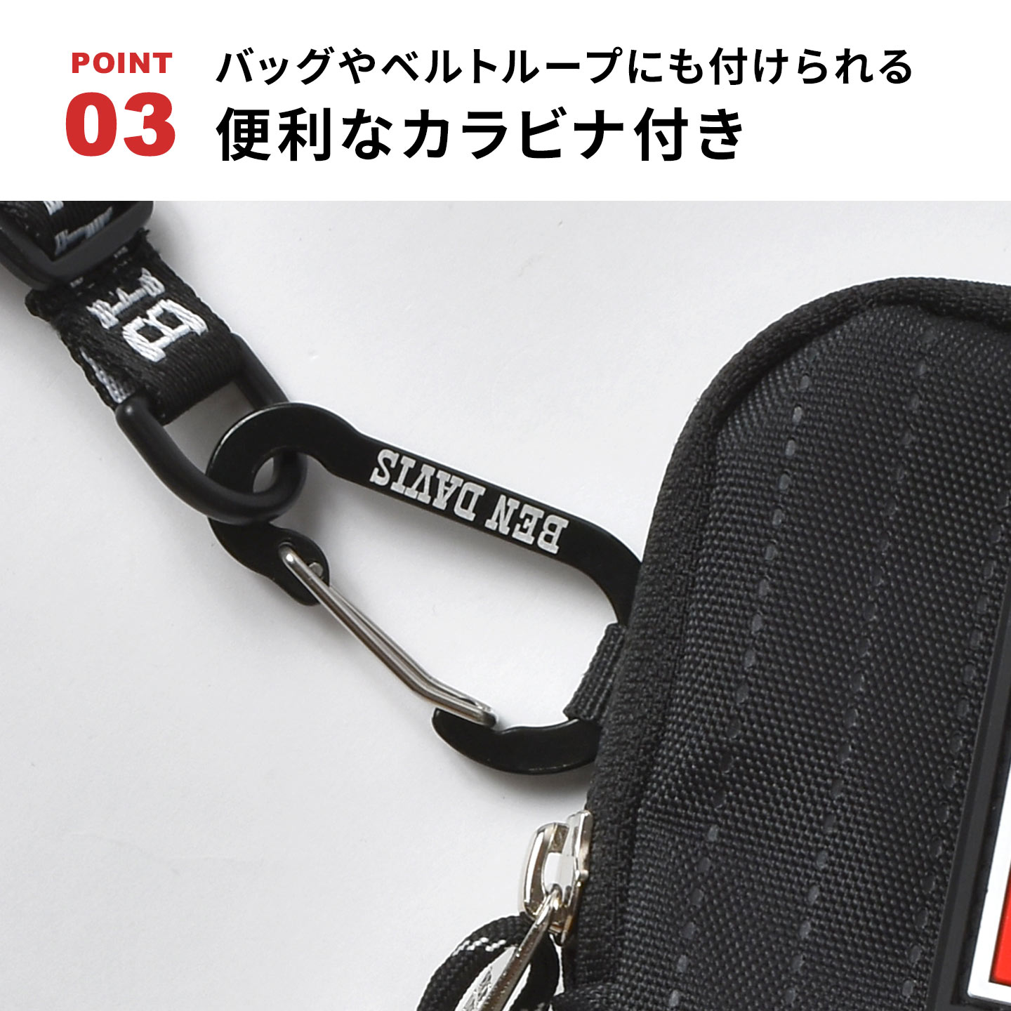 BEN DAVIS（ベンデイビス） 財布 メンズ コンパクト 紐付き ストラップ