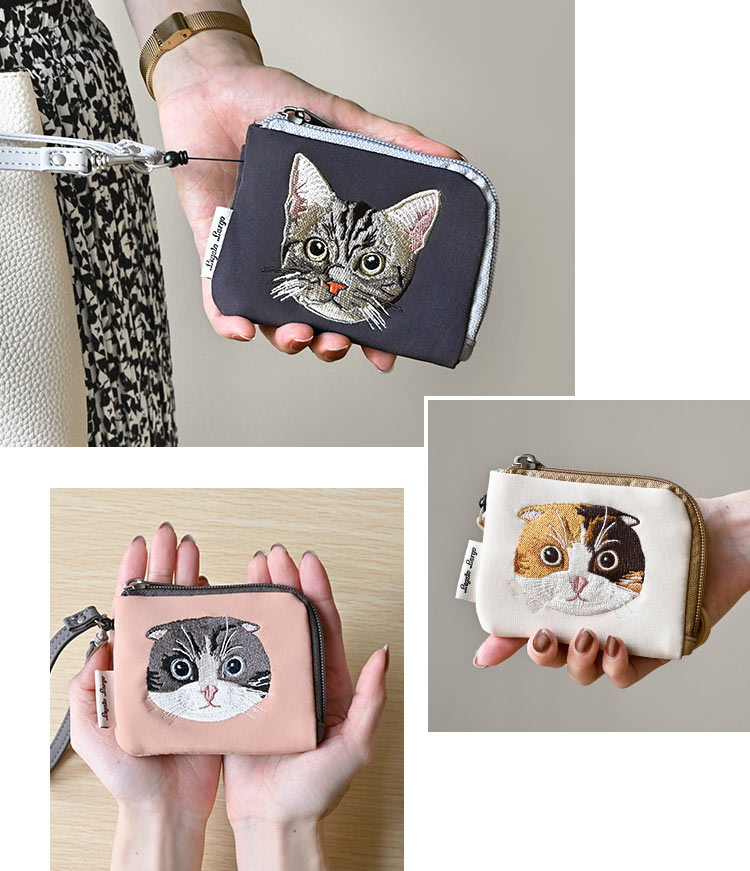 Legato Largo パスケース リール付き 猫 レガートラルゴ 定期