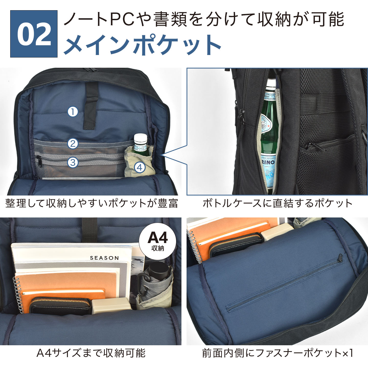 a-bike（本物）　収納リュック、補修部品付き レザービジネスリュック A4 / FUJITAKA（フジタカ）公式 / 本革
