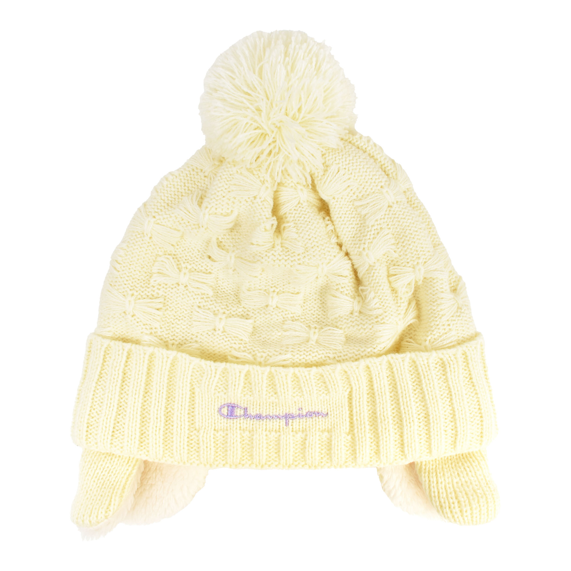 Champion（チャンピオン） ニット帽 キッズ 耳あて 子ども ボンボン 