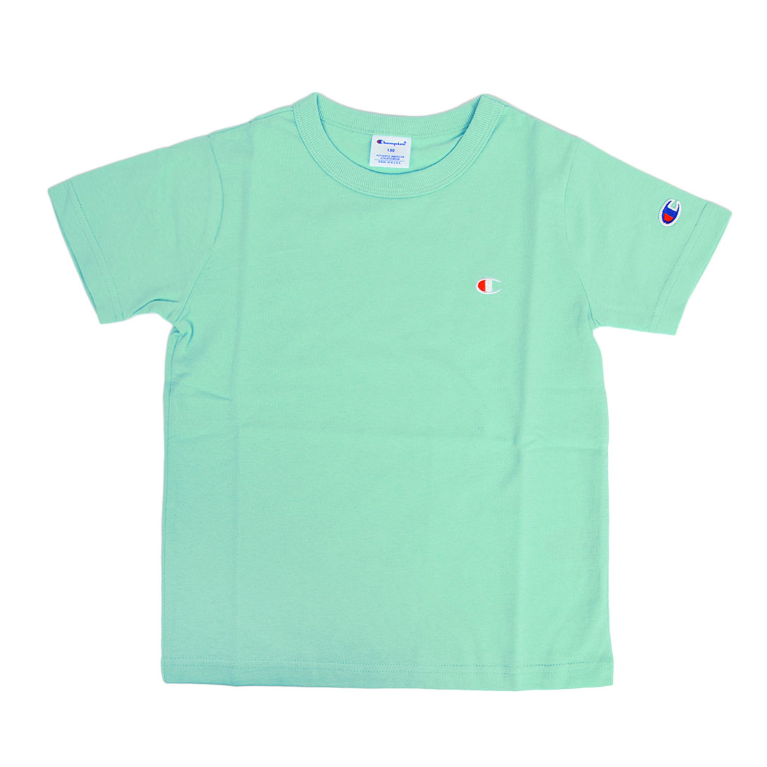 キッズ Tシャツ champion チャンピオン ブランド 半袖 ティシャツ tee キッズt 130 140 150 160 子供 ジュニア junior シンプル 綿 コットン 定番 刺繍 ロゴ｜hauhau｜07