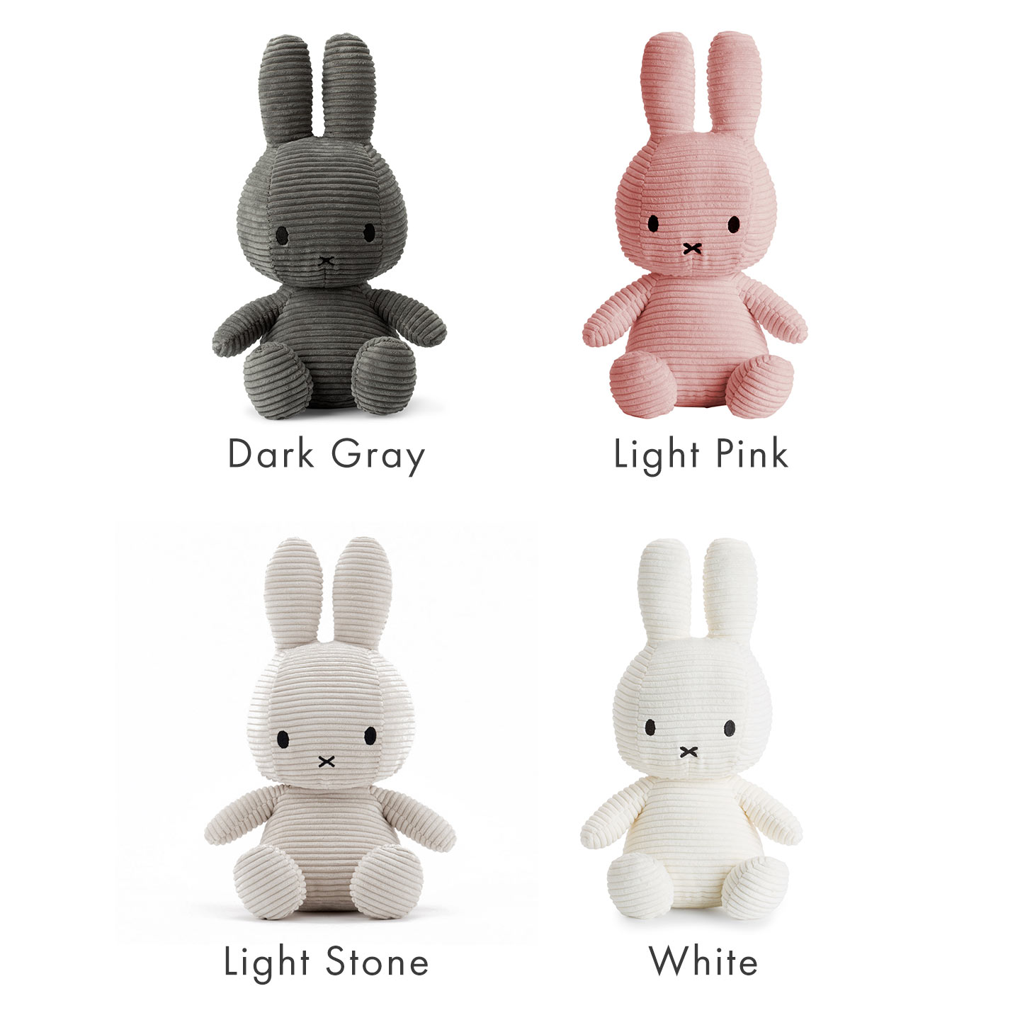 Miffy（ミッフィー） ぬいぐるみ ボントントイズ コーデュロイ 33cm