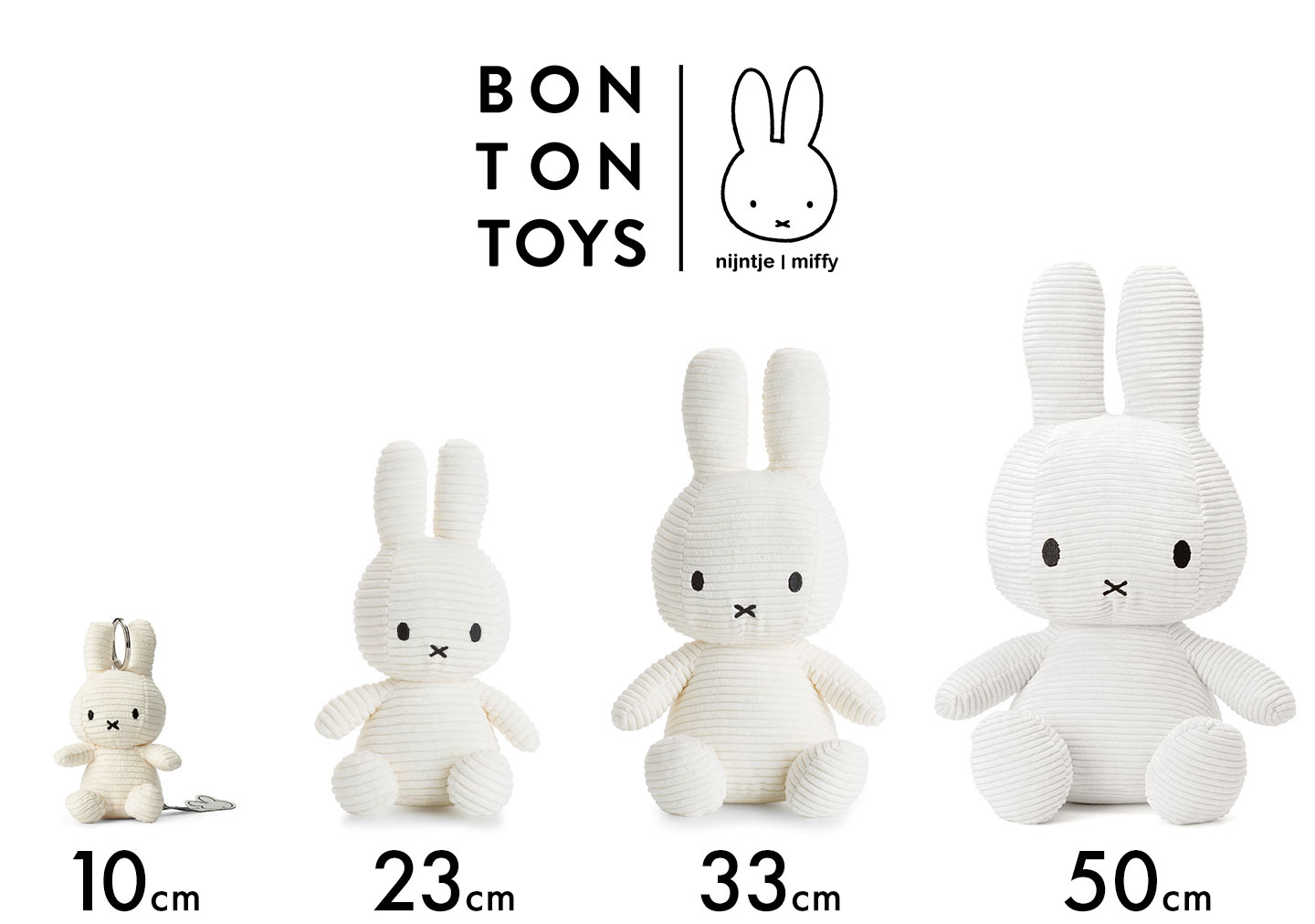 Miffy（ミッフィー） ぬいぐるみ コーデュロイ 50cm Lサイズ ボントン