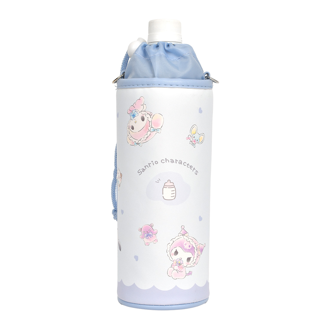 サンリオ ペットボトルカバー 保冷 保温 ショルダー 500ml 600ml オバケーヌ かわいい 子供 女の子 キャラクター 肩掛け 通園 通学 | CRUX | 01