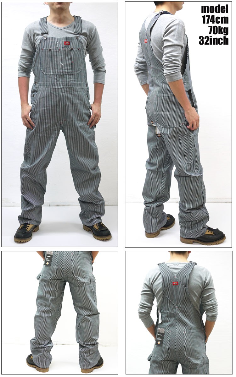 オーバーオール Dickies ディッキーズ 83-297 83297 STRIPE ヒッコリー